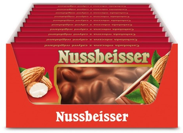 Nussbeisser czekolada mleczna z migdałami 100 g x 20 szt