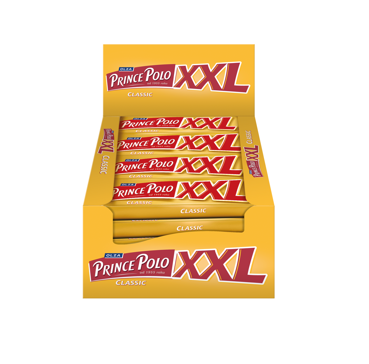 Prince Polo XXL Classic kruchy wafelek 50 g karton 28 sztuk