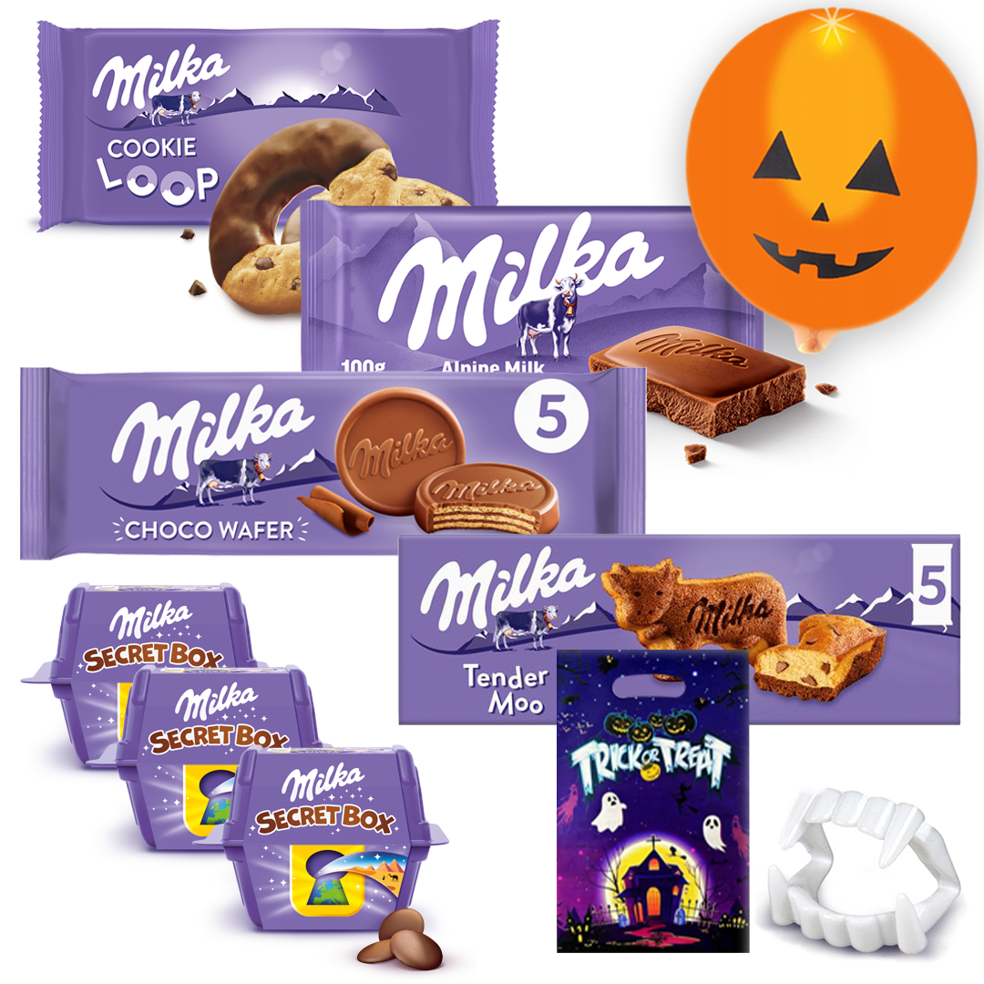 Zestaw słodyczy dla dzieci na Halloween z gadżetami GRATIS