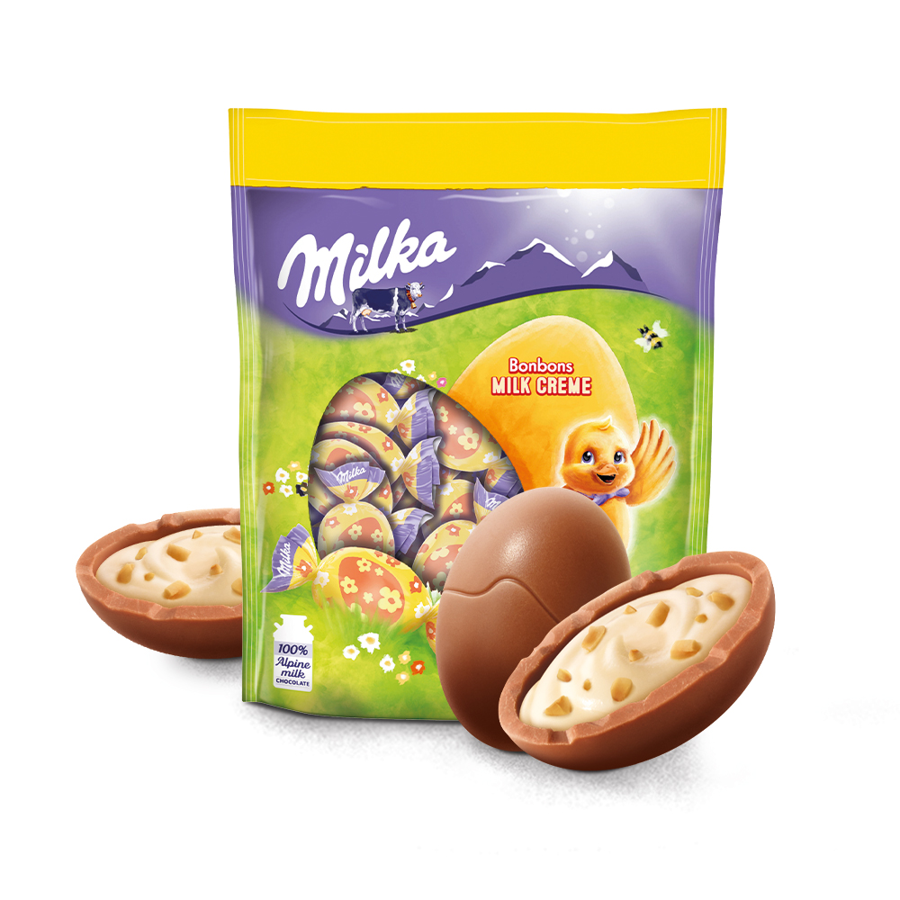 Milka Bonbons jajka czekoladowe z orzechami 86g